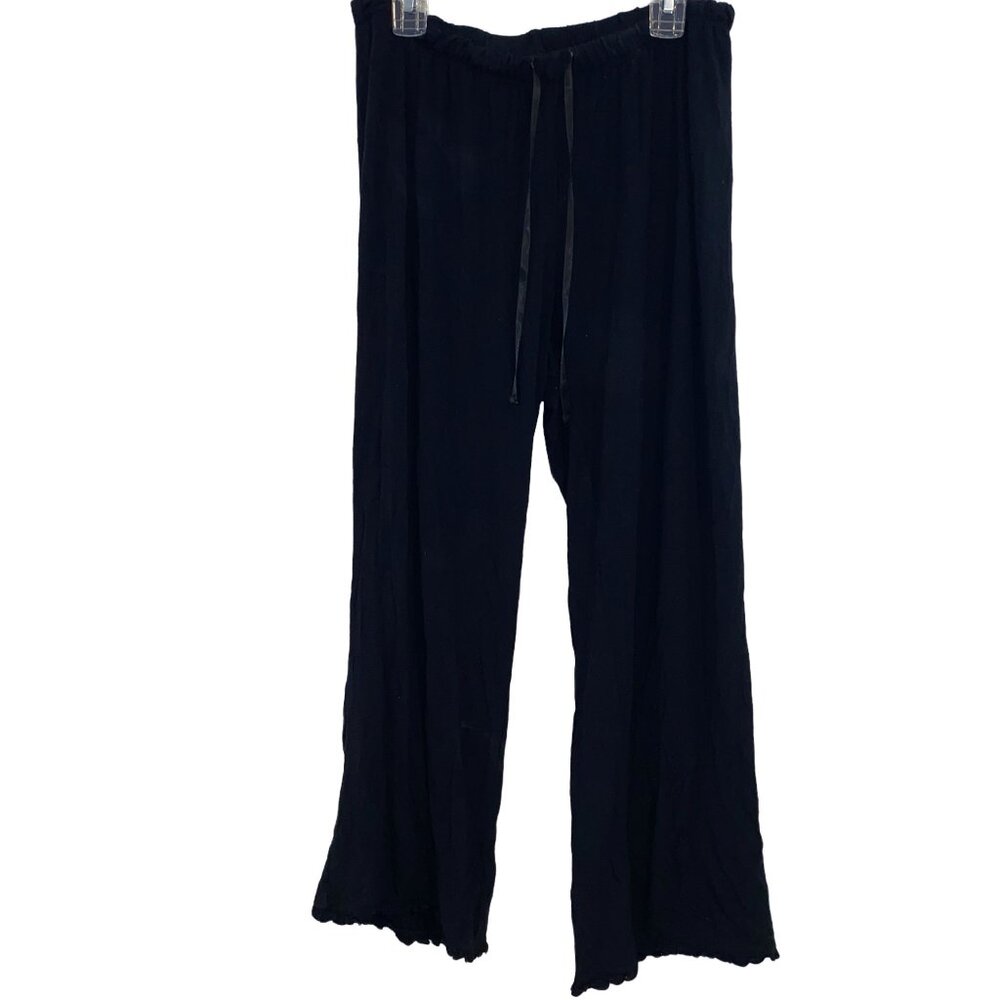 Gap Body Black Cropped Wide pants Small Cotton Modal Womens